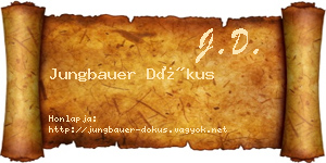 Jungbauer Dókus névjegykártya